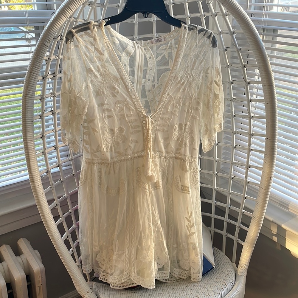 White Lace Romper